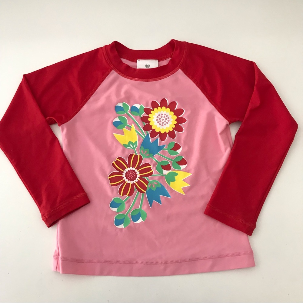 Hanna Andersson Floral Rashguard Girl Size 5